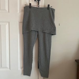 Cabi M’legging Stone Gray skirt covered leggings